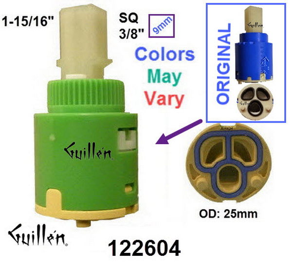 Blanco 122604;;__ 1-15/16in SQ; Single lever cartridge; in Unfinish; Replaces 441346; 441583
