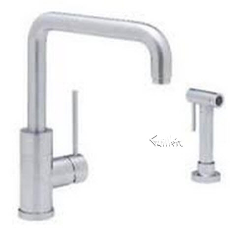Blanco 440601; Purus I; kitchen faucet with side spray stainless; in Satin Nickel