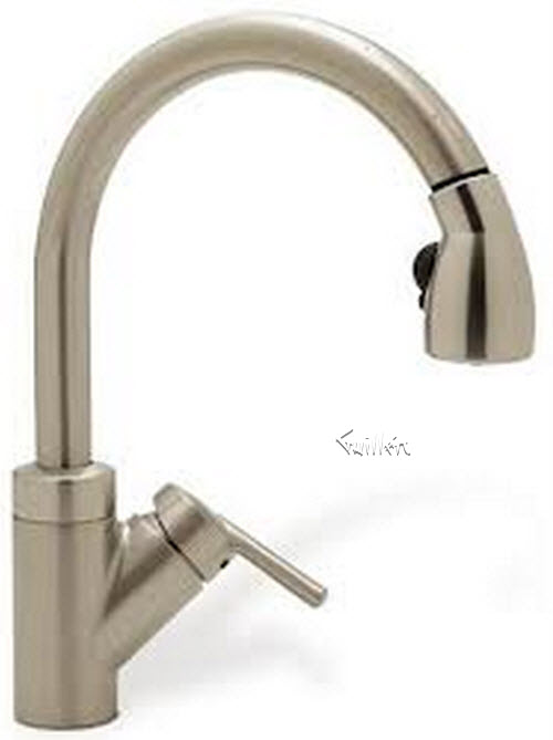 Blanco 440617; Rados; kitchen faucet with pull-down spray stainless; in Satin Nickel