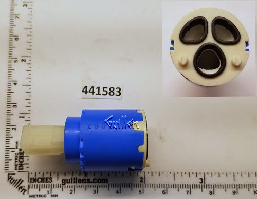 Blanco 122604;;__ 1-15/16in SQ; Single lever cartridge; in Unfinish; Replaces 441346; 441583