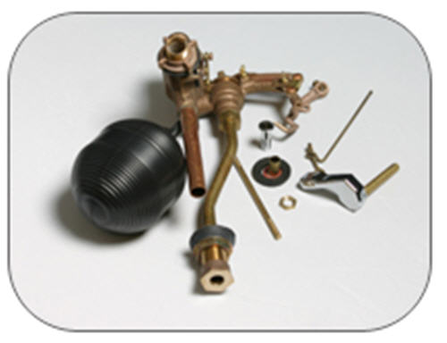 Briggs 5141; ; front lever ballcock assembly; in unfinish; Discontinued Product