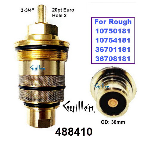 Barry Walters 488410;;__ 3-3/4in 20pt; thermostatic cartridge for 3/4 valve; in Unfinish