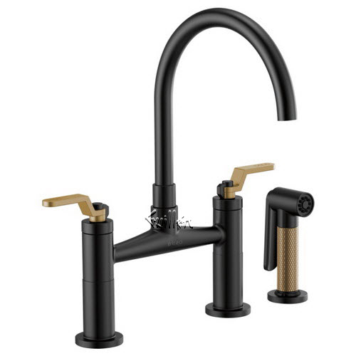 Brizo 62544LF; Litze; bridge faucet with arc spout and industrial handle technical parts breakdown manuals specifications catalog