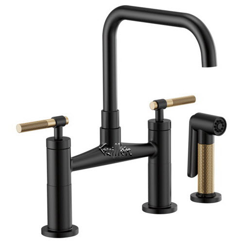 Brizo 62553LF; Litze; bridge faucet with square spout and knurled handle technical parts breakdown manuals specifications catalog