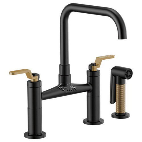 Brizo 62554LF; Litze; bridge faucet with square spout and industrial handle technical parts breakdown manuals specifications catalog