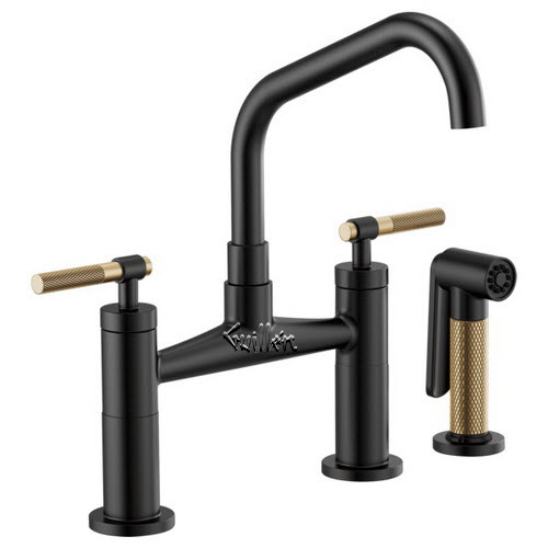 Brizo 62563LF; Litze; bridge faucet with angled spout and knurled handle technical parts breakdown manuals specifications catalog