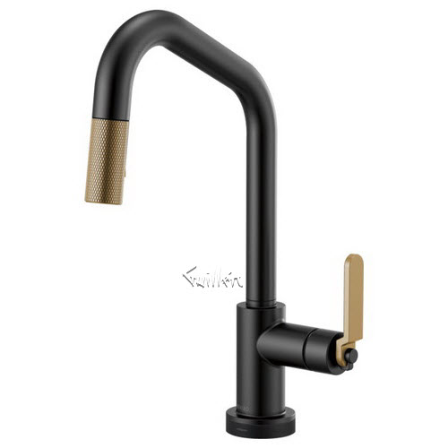 Brizo 64064LF; Litze; smarttouch pull-down faucet with angled spout and industrial handle technical parts breakdown manuals specifications catalog