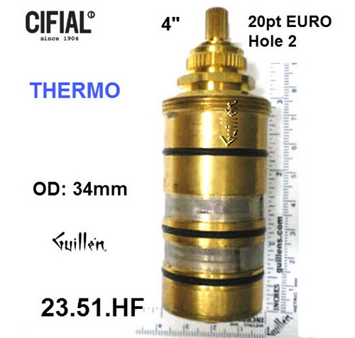 Cifial 23.51.HF;;__ 4in 20pt; Thermostatic cartridge; in Unfinish