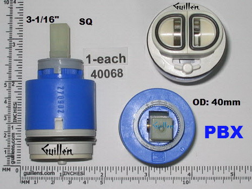 Cleveland 40068;__3-1/16in SQ ; Pressure balance ceramic cartridge; in Unfinish
