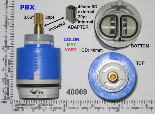 Cleveland 40069; ; 20pt brass broach ceramic cartridge pressure balance; in Unfinish