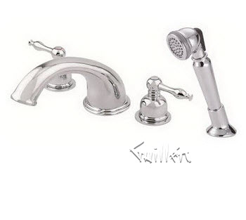 Danze D302755; Sheridan; two handle roman tub lever handle with spray technical parts breakdown owner manuals specifications catalog