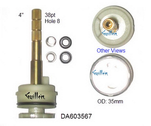 Danze DA603567;;__ 4in 38pt; Single lever cartridge; in Unfinish; 603567; A603567; A507074