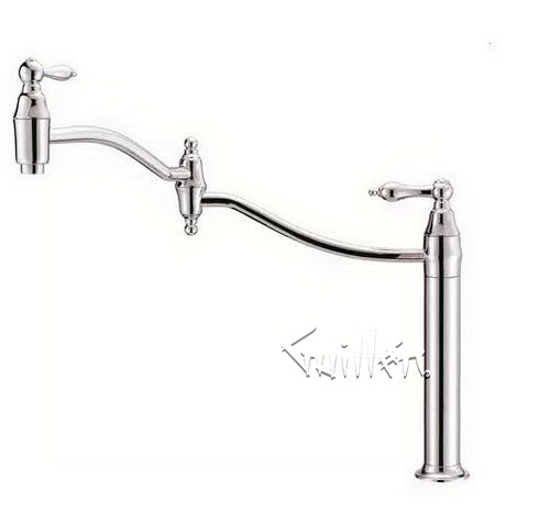 Danze D206540; Fairmont; single handle pot filler deck mount lever handle technical parts breakdown owner manuals specifications catalog