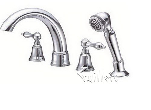 Danze D307740; Fairmont; two handle roman tub lever handle with spray technical parts breakdown owner manuals specifications catalog