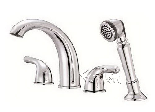 Danze D309711; Melrose; two handle roman tub lever handle with spray technical parts breakdown owner manuals specifications catalog