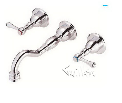 Danze D316457; Opulence; two handle trim wall mount lever handle metal pop-up technical parts breakdown owner manuals specifications catalog
