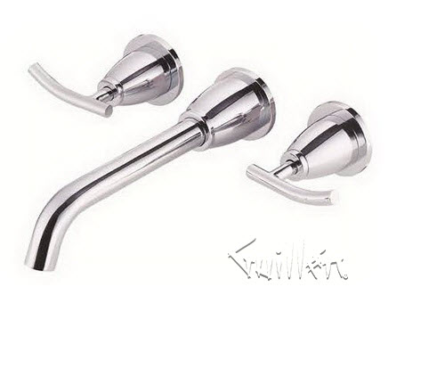 Danze D316554; Sonora; two handle wall mount lavatory lever handle with touch down drain technical parts breakdown owner manuals specifications catalog