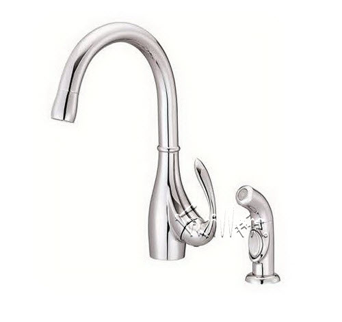 Danze D401546; Bellefleur; single handle kitchen side mount handle with spray technical parts breakdown owner manuals specifications catalog