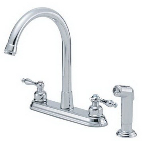 Danze D413655; Sheridan; two handle kitchen lever handle with spray technical parts breakdown owner manuals specifications catalog