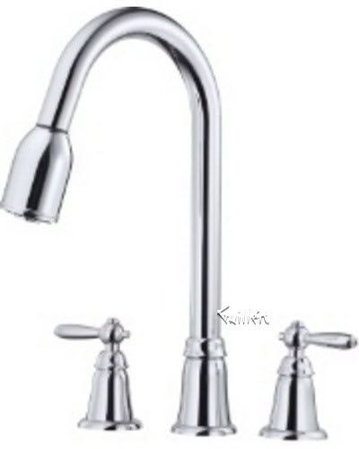 Danze D417017; Melrose; two handle kitchen pull down spt technical parts breakdown owner manuals specifications catalog