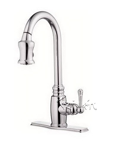 Danze D454557; Opulence; single handle kitchen pull-down lever handle technical parts breakdown owner manuals specifications catalog