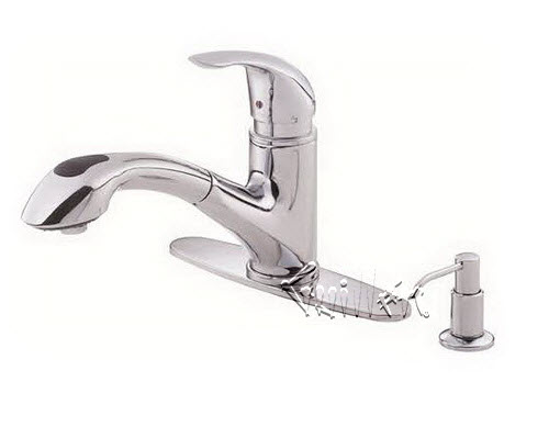 Danze D454612; Melrose; single handle kitchen pull-out lever handle technical parts breakdown owner manuals specifications catalog