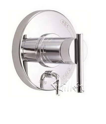 Danze D500458; Parma; single handle pressure balance shower valve only with diverter trim kit lever handle technical parts breakdown owner manuals specifications catalog   D500458T