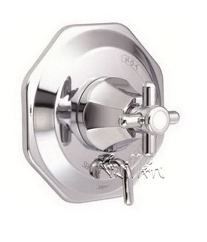 Danze D500466; Brandywood; single handle pressure balance shower valve only with diverter trim kit cross handle technical parts breakdown owner manuals specifications catalog