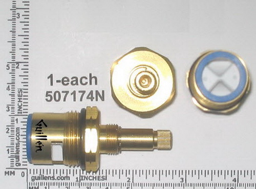 Danze DA507174; ; 3/4 ceramic disc cartridge cold side round spline for roman tub; in Unfinish   A507174N; 507174N