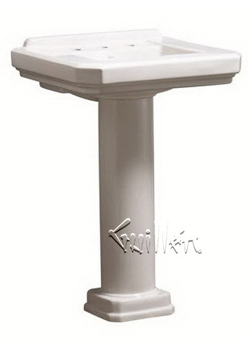 Danze DC026018; Cirtangular; 24" pedestal basin technical parts breakdown owner manuals specifications catalog