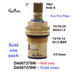 Danze DA507375W;;__ 2in 38pt; Hot cwc; 1/4 turn brass ceramic cartridge for pot filler; in Unfinish