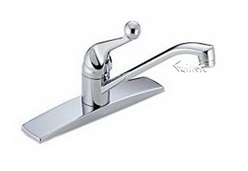 Delta 100; Single handle lever kitchen faucet without side spray; technical part breakdown manuals specifications catalog