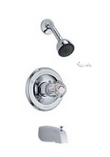 Delta 1348; Single handle knob monitor 1300 series tub and shower trim; technical part breakdown manuals specifications catalog