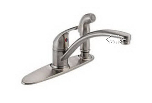 Delta 13900LF-SS; Single handle lever kitchen faucet with sidespray; technical part breakdown manuals specifications catalog