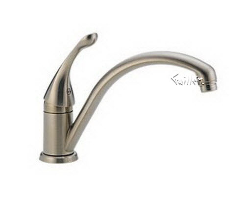 Delta 141-SS-DST; Collins; single handle kitchen faucet lever without sidespray diamond valve; in Stainless