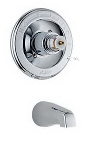 Delta 1412; Single handle tub faucet pressure balance less handle; technical part breakdown manuals specifications catalog