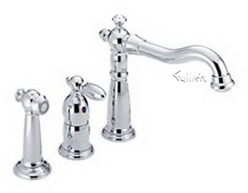 Delta 155; Single handle lever kitchen faucet with sidespray; technical part breakdown manuals specifications catalog