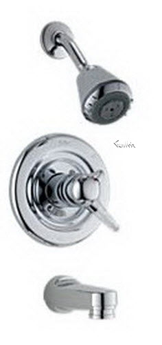 Delta 1748; Single handle lever monitor tub / shower faucet; technical part breakdown manuals specifications catalog