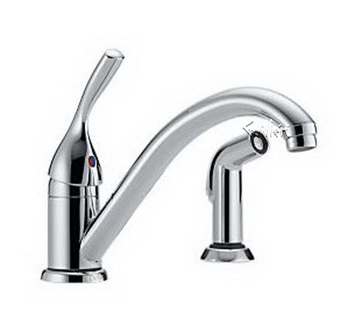 Delta 175-DST; Single handle lever kitchen faucet with sidespray ; technical part breakdown manuals specifications catalog
