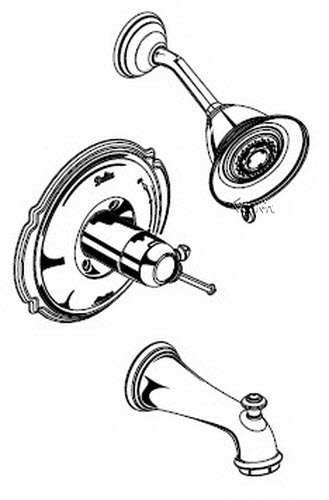 Delta 1755; Single handle lever monitor 1700 series tub and shower trim; technical part breakdown manuals specifications catalog