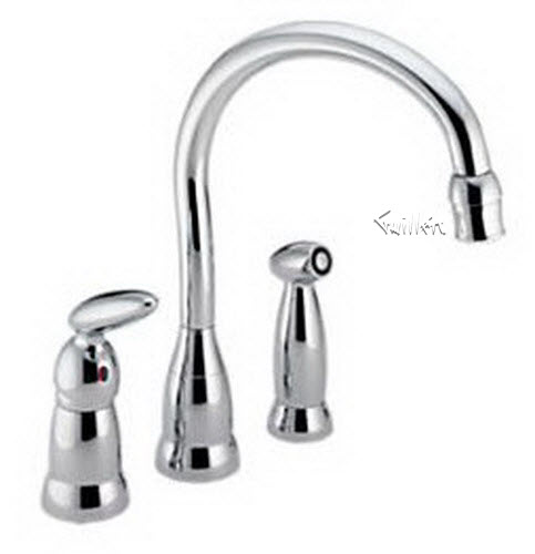 Delta 186; Single handle lever kitchen faucet with sidespray; technical part breakdown manuals specifications catalog