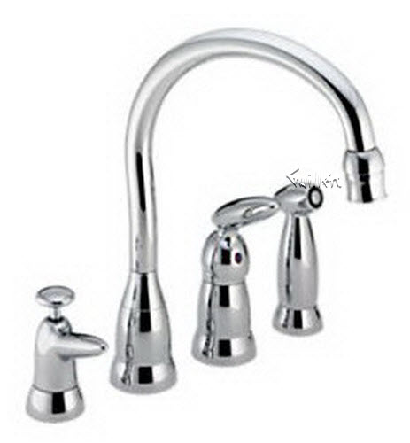 Delta 187; Single handle lever kitchen faucet with sidespray; technical part breakdown manuals specifications catalog