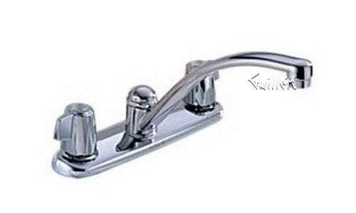 Delta 2100; Two handle Blade kitchen faucet without side spray; technical part breakdown manuals specifications catalog