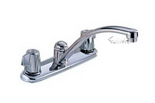 Delta 2100LF; two handle kitchen faucet blade without sidespray; in Chrome   2100