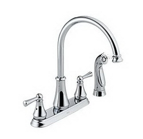 Delta 21902LF; Two handle lever kitchen faucet with sidespray; technical part breakdown manuals specifications catalog