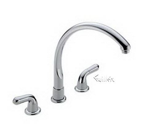 Delta 2274; Two handle kitchen faucet less handle without side spray; technical part breakdown manuals specifications catalog