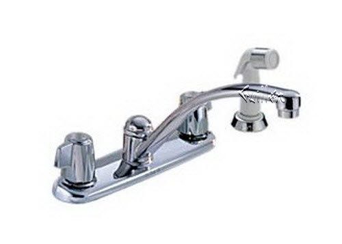 Delta 2400; Two handle Blade kitchen faucet with sidespray; technical part breakdown manuals specifications catalog