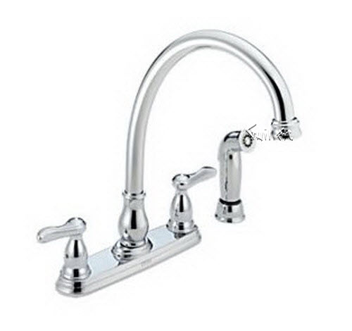 Delta 2457; Two handle lever kitchen faucet with sidespray; technical part breakdown manuals specifications catalog