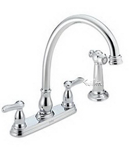 Delta 24902; Two handle lever kitchen faucet with sidespray; technical part breakdown manuals specifications catalog