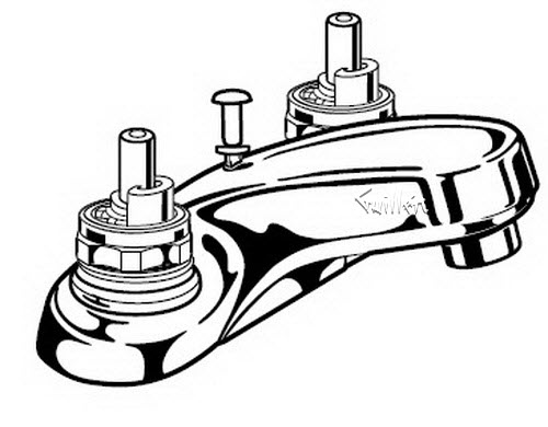 Delta 2521; Two handle knob centerset lavatory faucet; technical part breakdown manuals specifications catalog